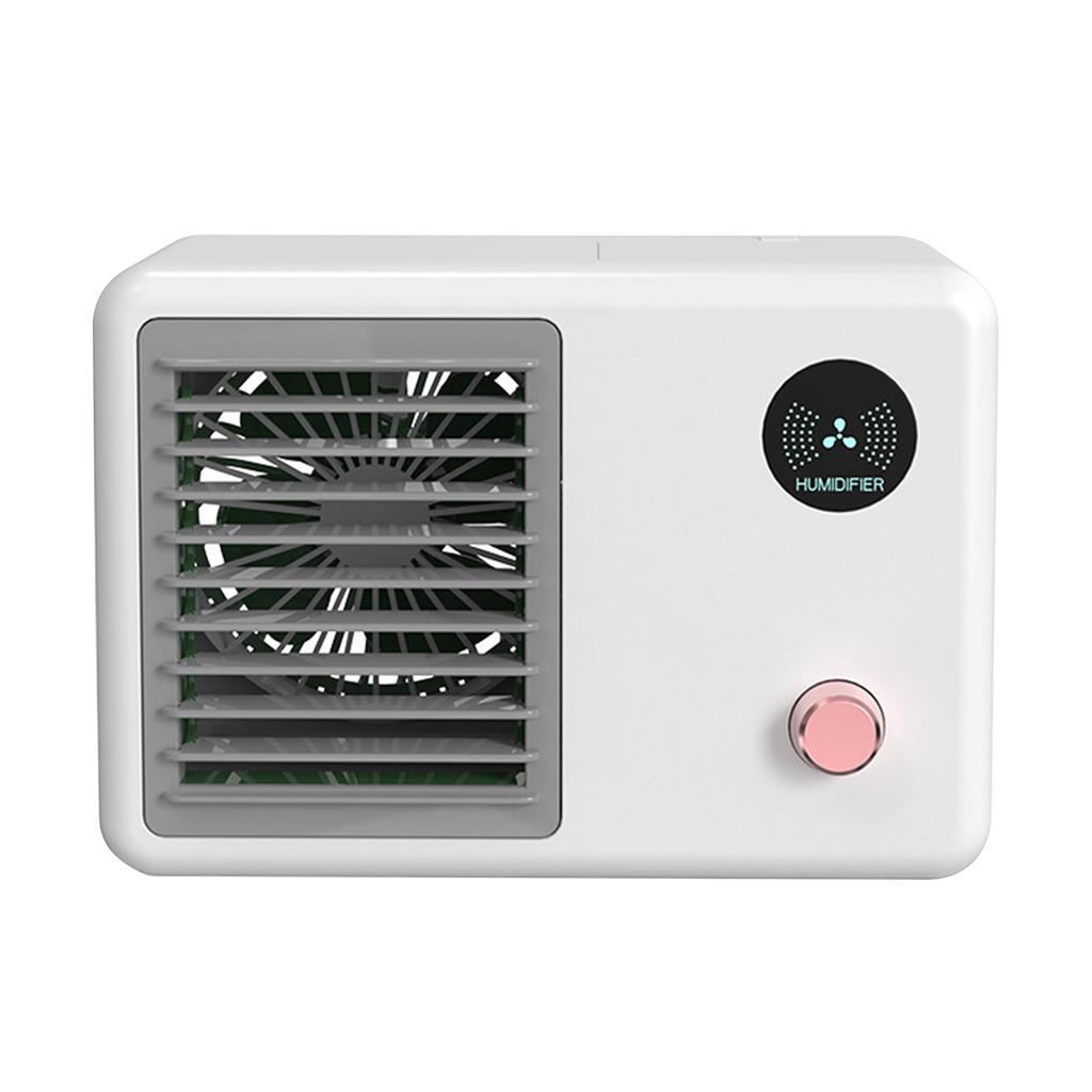 Desktop Air Cooler Air Conditioner Fan Small USB Personal Fan Quiet Air Cooler Cooling Fan 3 Speeds Misting Fan For Home Room