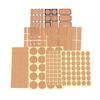 3-96Pcs Oak Wooden Labels Stickers Craft Essential Bottle Self-Adhesive Stickers