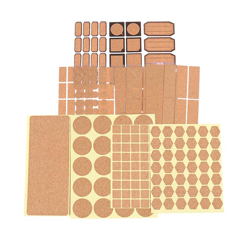 3-96Pcs Oak Wooden Labels Stickers Craft Essential Bottle Self-Adhesive Stickers