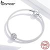 bamoer 925 Silver Metal Round Beads for Women Jewelry Making Vine Charm fit Original Bracelet DIY Jewelry BSC256