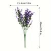 12Pcs Bundles Artificial Lavender Flowers, Outdoor Flowers Uv Resistant Artificial Plants, Fake Shrubs Flowers Greenery Bushes