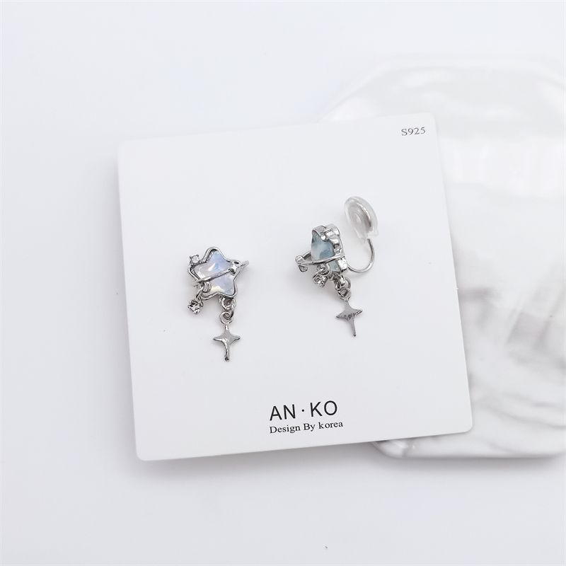 

Серьги-пусеты в виде пятиконечной звезды, лунный камень Mosquito coil ear clip (with silicone)