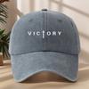 Victory printed baseball cap for both men and women, adjustable daily casual commuting duckbill cap