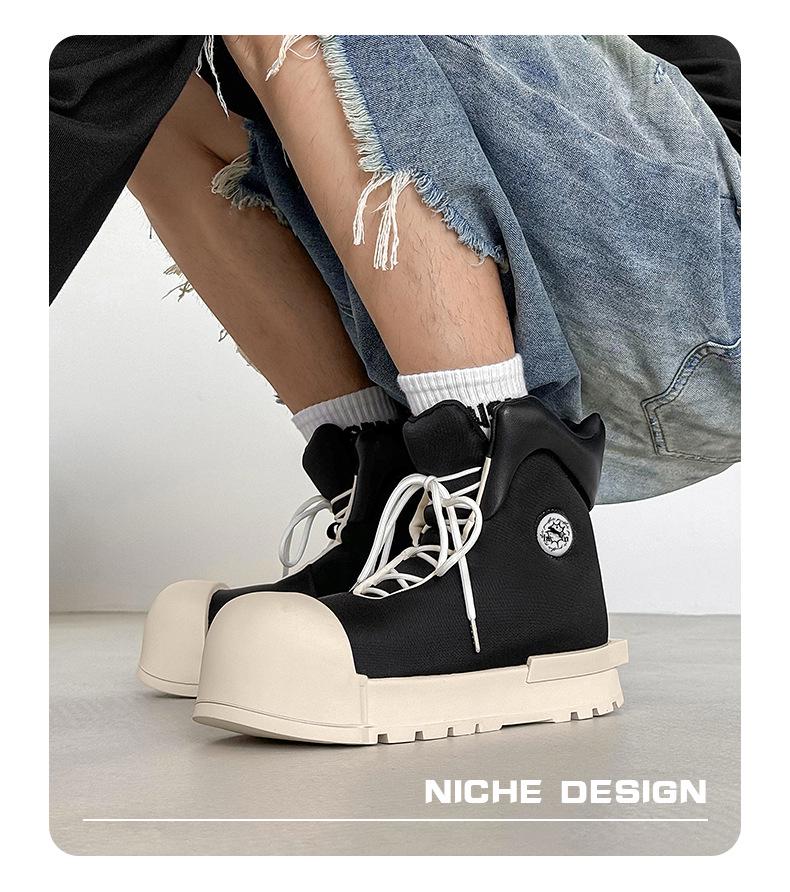 Mickey Big Head Canvas High-Top Shoes 2024 - Thick Sole, Height-Boosting, Versatile & Trendy Sports Casual Footwear for Couples