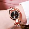 Fashion Ladies Quartz Watch With Alloy Bracelet And Rhinestone Decor For Casual Wear