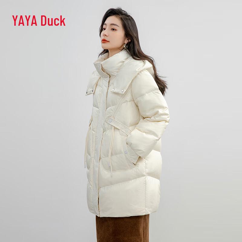 Women's Mid-Length Hooded Down Jacket