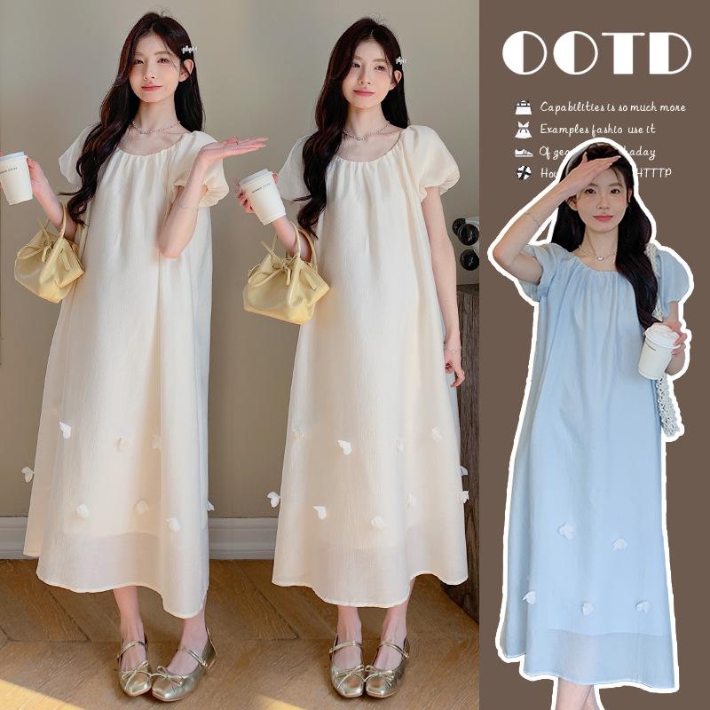 2026 Summer Elegant Floral Maternity Dress 2XL