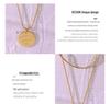 Versatile European American Temperament Hoodie Necklace: English Letter Pendant Double-Layer Gold-Plated Titanium Steel Chain.