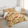 Autumn Patchwork Design Bedding set with Pumpkins Bedding set (1 duvet cover, 2 pillowcases, duvet not included).
