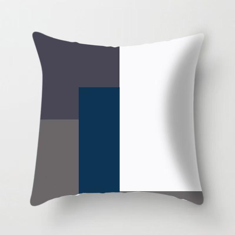Modern Simple Fashion Geometric Animal Pattern Print Pillow Cover European Style High-end Home Sofa Cushion Cover