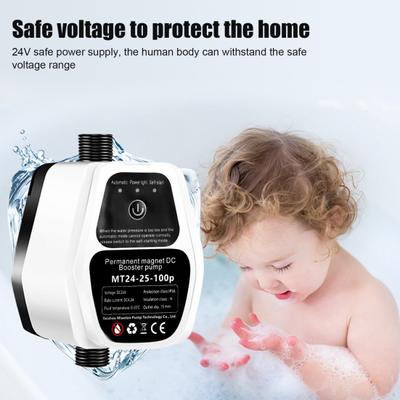 Automatische tragbare Wasserdruckerhöhungspumpe 3 Modi einstellbar wasserdicht geräuscharm 100Pa Haushalt