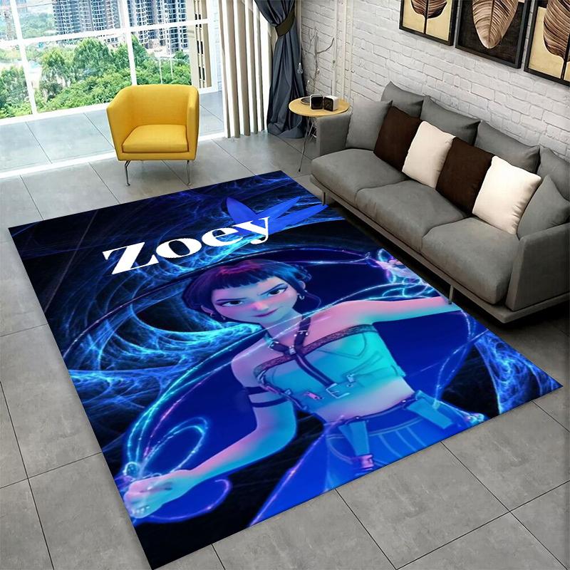 

Kpop Demon Hunter Rumi Mira Zoey Cartoon Group Carpet Rug for Playroom Bedroom Living Room Sofa Home Decor,Area Rug Non-slip 40x60cm