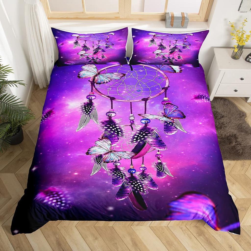 Peacock Couple Three-Piece Quilt Cover Digital Printing Bedding Set Four Seasons Bed Cover