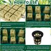 100 Set    With Net Pots, Including 100 Packs 2 Inches Plastic Net Pots, 100 Packs Rock Wool Planting  And
