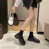 New Jk Uniform Single Shoes Japanese Small Leather Shoes Women's Spring British Style Platform Loafers 2025 One-pedal Black