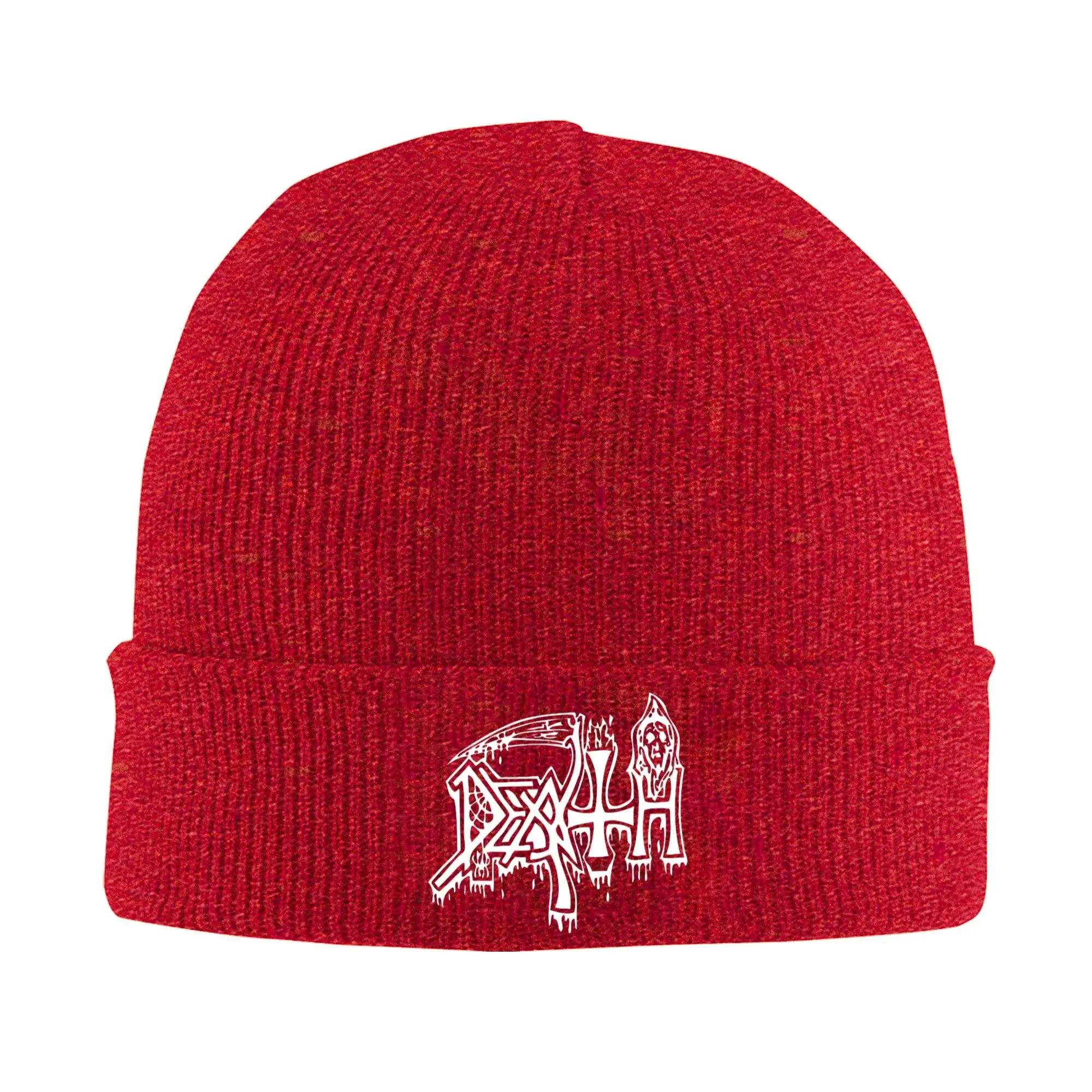 

Custom Deaths Rock Band Roll Beanie Cap Winter Warm Bonnet Femme Knit Hat Cool Outdoor Ski Heavy Metal Skullies Beanies Cap One Size