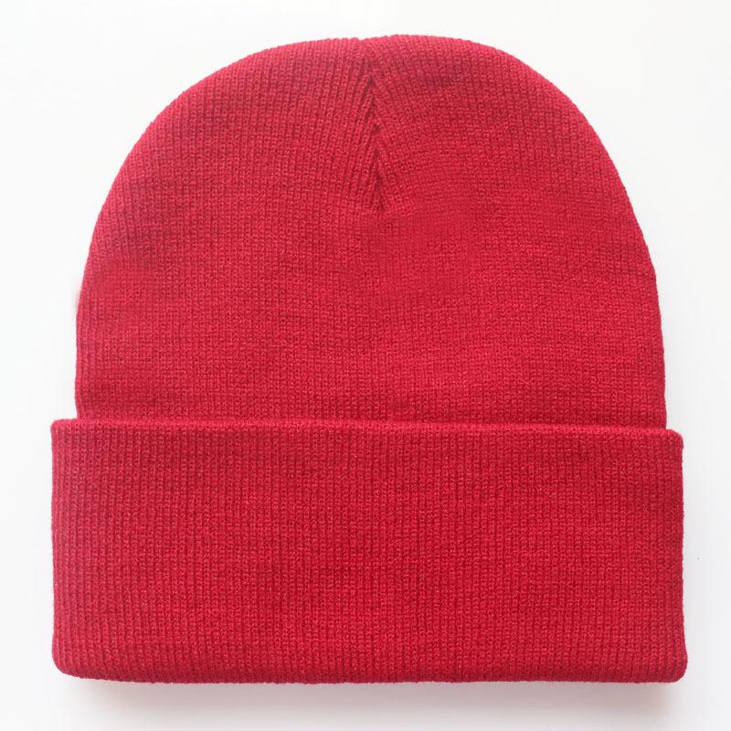 Multi Color Solid Color Knitted Hat, Woolen Hat, Brimless Pullover Hat, Rolled Edge Cold Weather Hat, Customizable