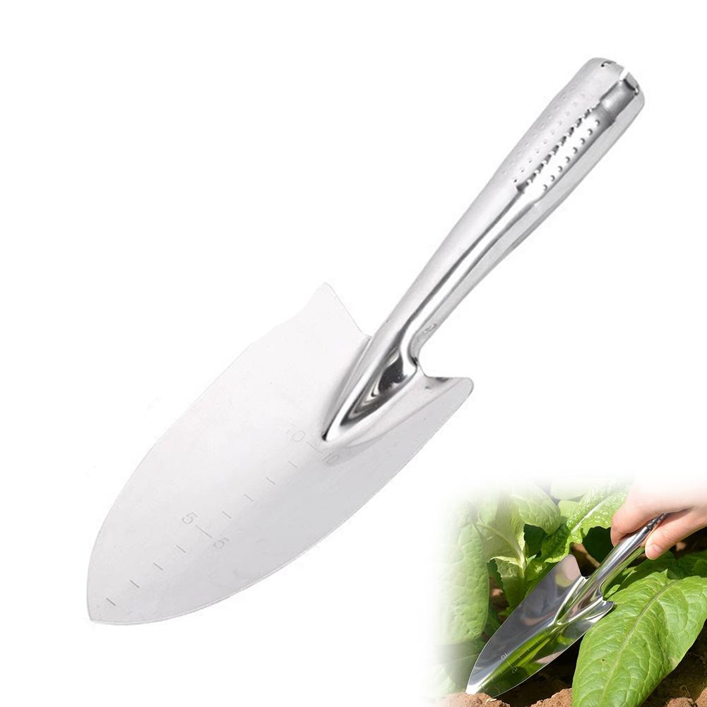 Heavy Duty Stainless Steel Garden Shovel Hand Trowel Rust-Proof Gardening Tool For Planting Transplanting Weeding Digging Yard
