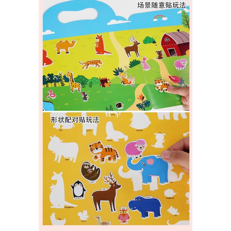 Kids Early Educational Enlightenment Bubble Sticker Book Puzzle Toddler Toy Kindergarten Gift