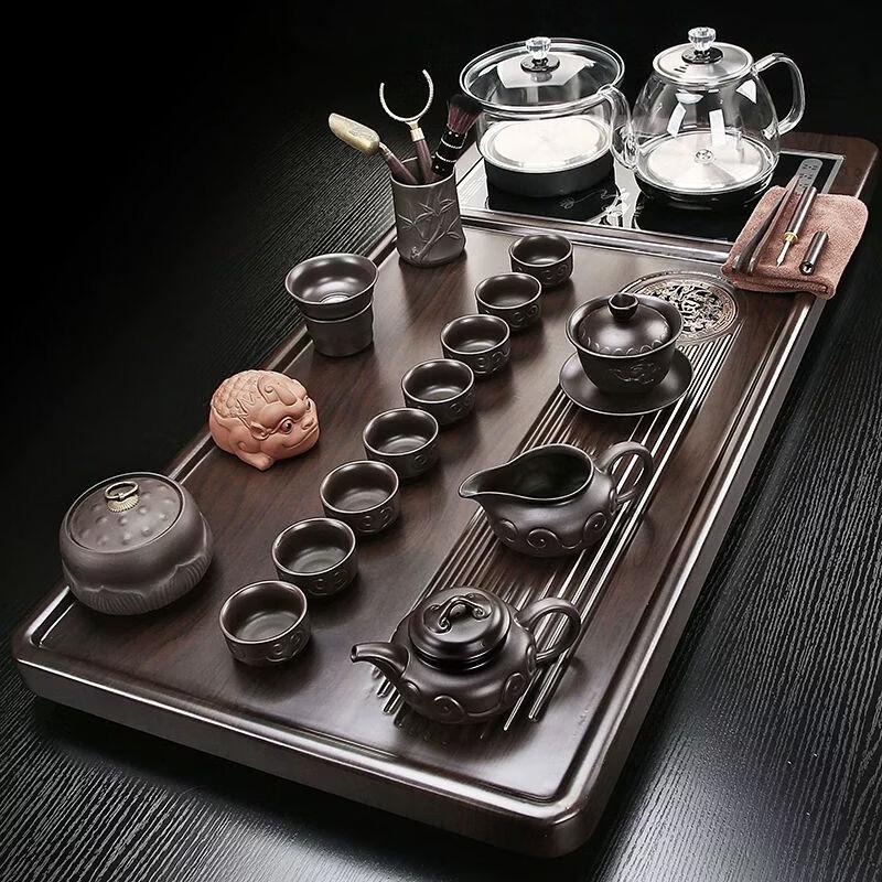 Automatic Solid Wood Kung Fu Tea Tray