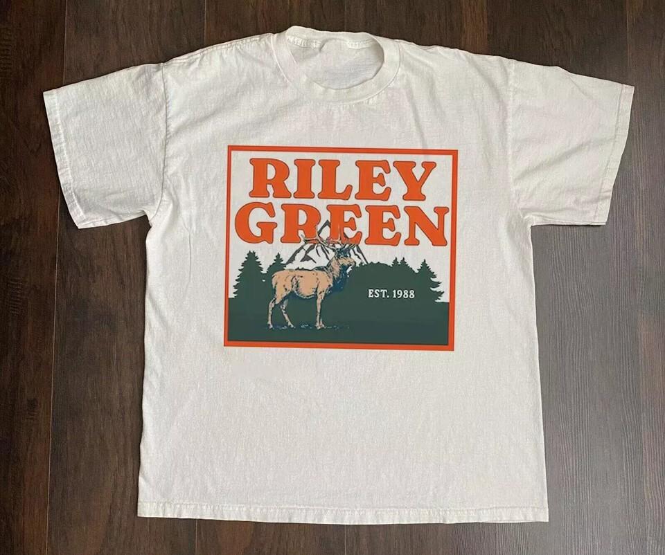 Riley Green Country Music Tour 2025 Unisex White Shirt Unisex T-Shirt S
