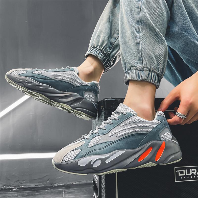 

Кроссовки папины кокосовые мужские обувь осень дышащие кроссовки 2025 новые модные мужские сетчатые повседневные спортивные туфли 44 серый