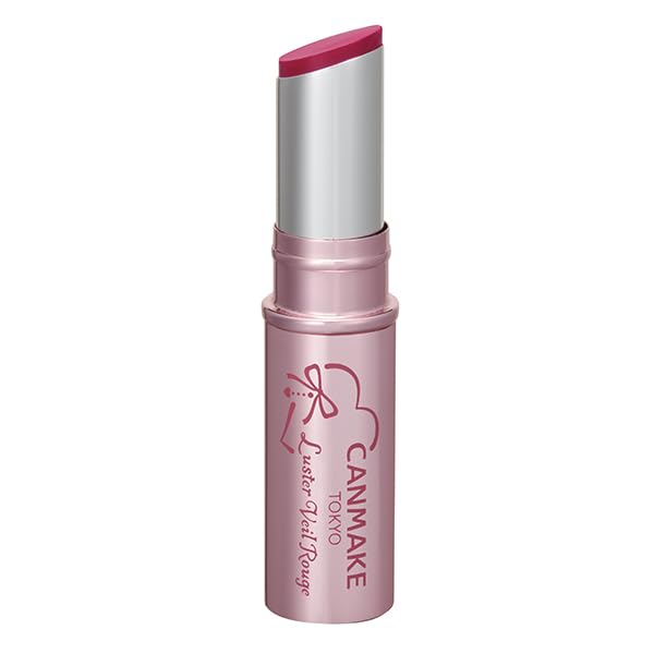 Canmake Lustre Veil Rouge 04 Cherry Parfait 3g Lipstick with a glossy vibrant and moisturizing Cherry - smooth, finish, color, properties. Red.