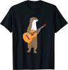Guitar Otter Shirt Animal Guitarist Gift Ideas Fun Tee Shirt