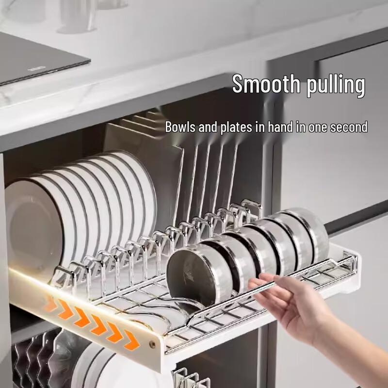Built-in Kitchen Pull-Out Dish Drainer Rack