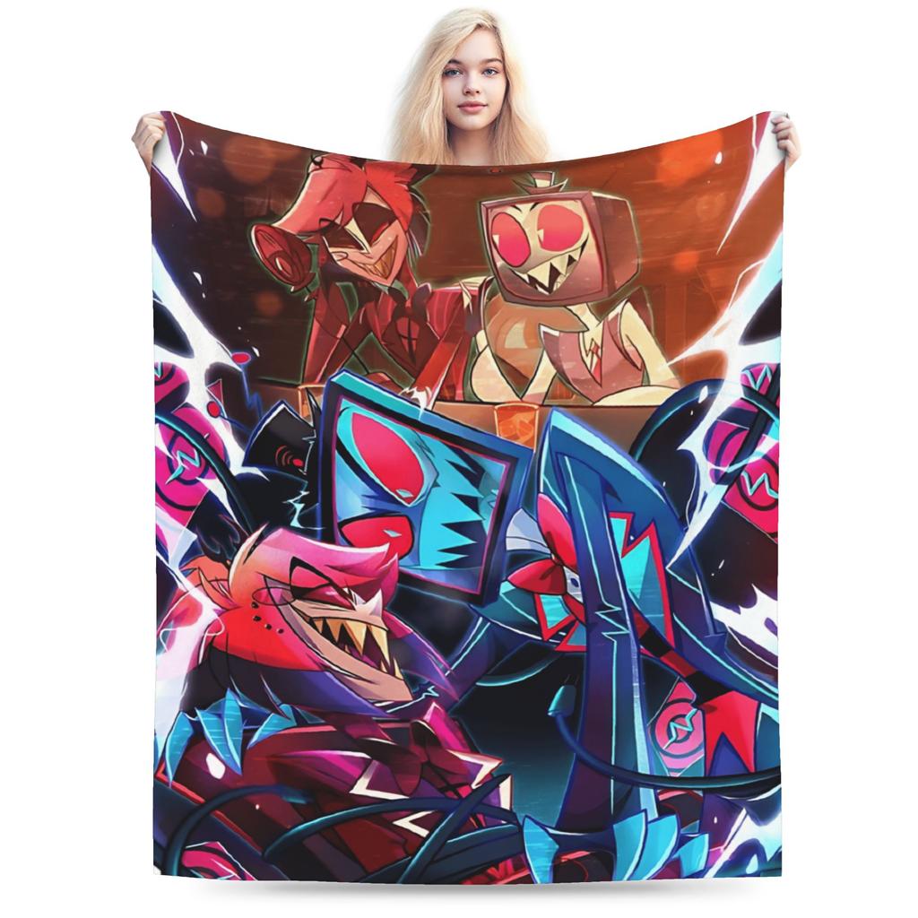 Relax Alastor Vox Blankets Quality Soft Warm Hazbines Hoteles Bedding Throws Autumn Students Couch Chair Fashion Bedspread
