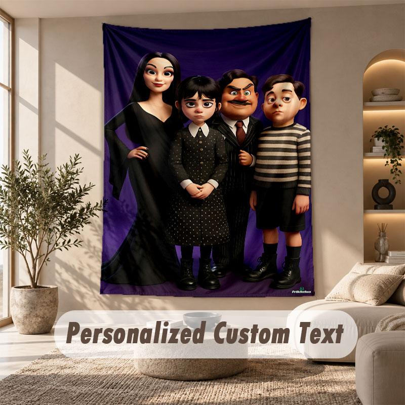 Wall Hanging Tapestry Art Cloth Bedroom Room Background DecorThe Addams Family