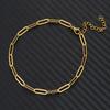 Dainty Gold Bracelets for Women,Gold Color Stainless Steel Adjustable Layered Paperclip Tennis Chain Bracelet Cute Jewelry