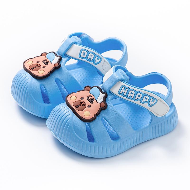 

EVA Children s Summer New Korean Style Boys Soft Sole Non-Slip Sandals2Years Old3Waterproof toddler sandals for girls 20-21（Inner Length13.5c небесно-голубой