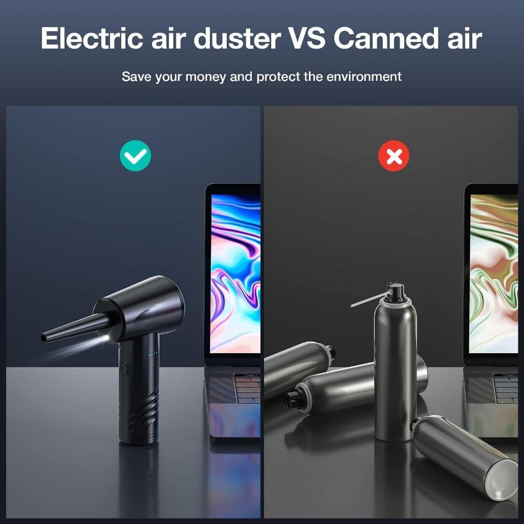 100000RPM 3-Gear Compressed Air Duster Adjustable PC/Keyboard Cleaner Portable Multi-functional Electric Air Blower