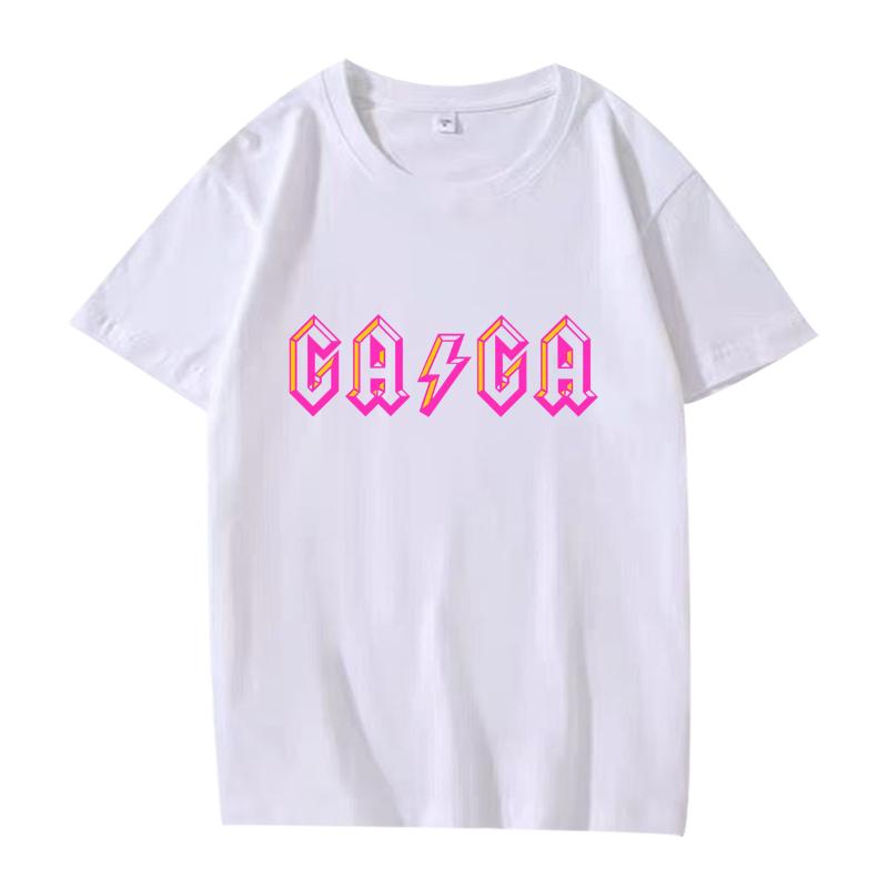 LADY GAGA Graphic T Shirt 2025 New Men ’s Women Oversized 100% Cotton Streetwear Fashion Short Sleeve Summer Print Unisex Tops