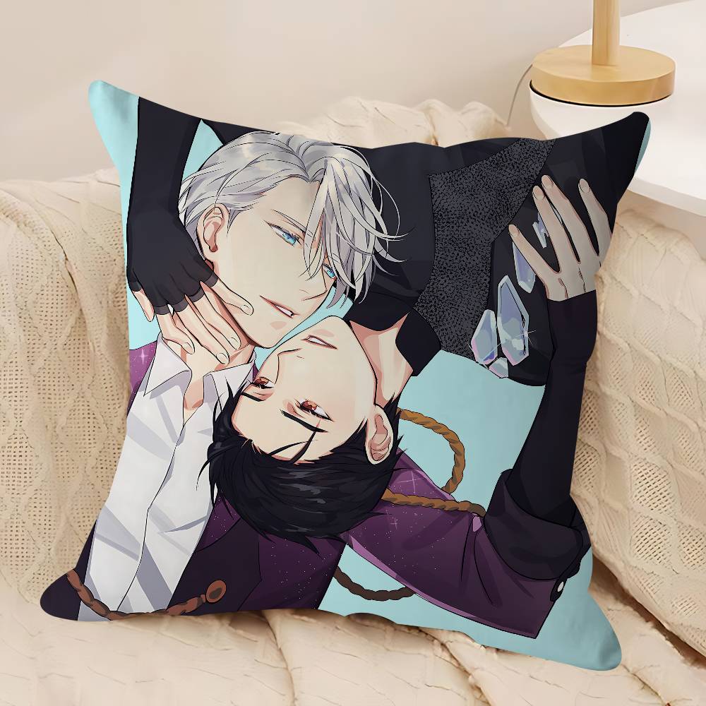 Anime Y-Yuri On Ice Cushion Cover 30x50 Polyester Sofa Cushions Decorative Throw Pillows Home Decoration Pillowcover