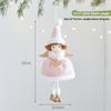 New Christmas Chiffon Dress Angel Girl Doll Ornament for Christmas Tree Decoration Cute Doll Pendant Gift