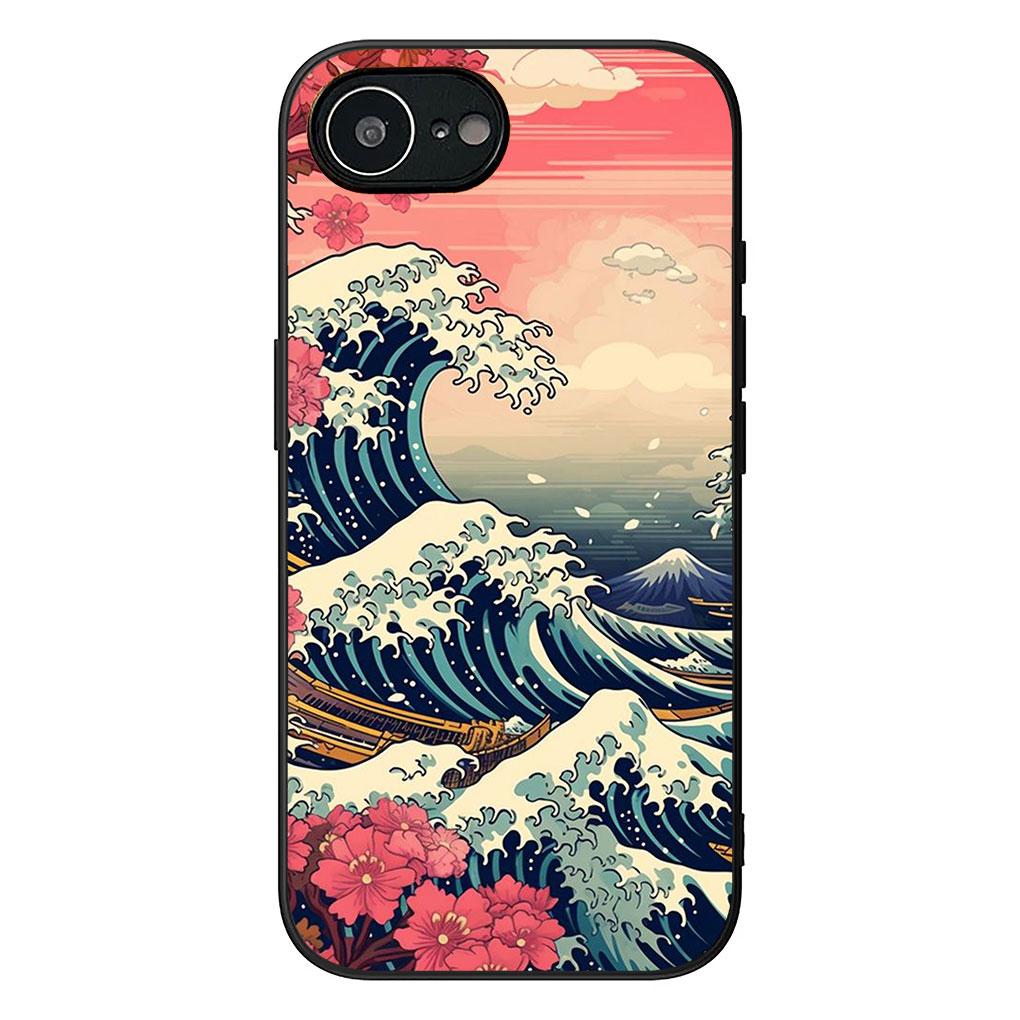 

Cover for Samsung Galaxy S25 S24 S23 FE Plus Ultra S7 Edge A16 A15 5G s25+ Phone Case Flower Wave Beach Japan Sunset Cherry Galaxy S23+