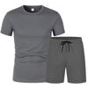Fashion Jogging Mesh Set Running Training Sports Casual Shorts T-shirt 2-piece