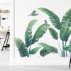 Tropical Plant Leaves Wall Sticker Living Room Bedroom Home Decor Rainforest Green Plants Window Wall Decal Wall Mural