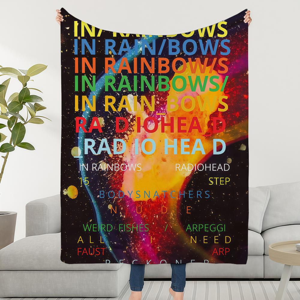 

Album Blanket Throw Super Cosy Plush Living Room Sofa Couch Childish R-R-RadioheadS-ES Birthday Gifts 75x90cm