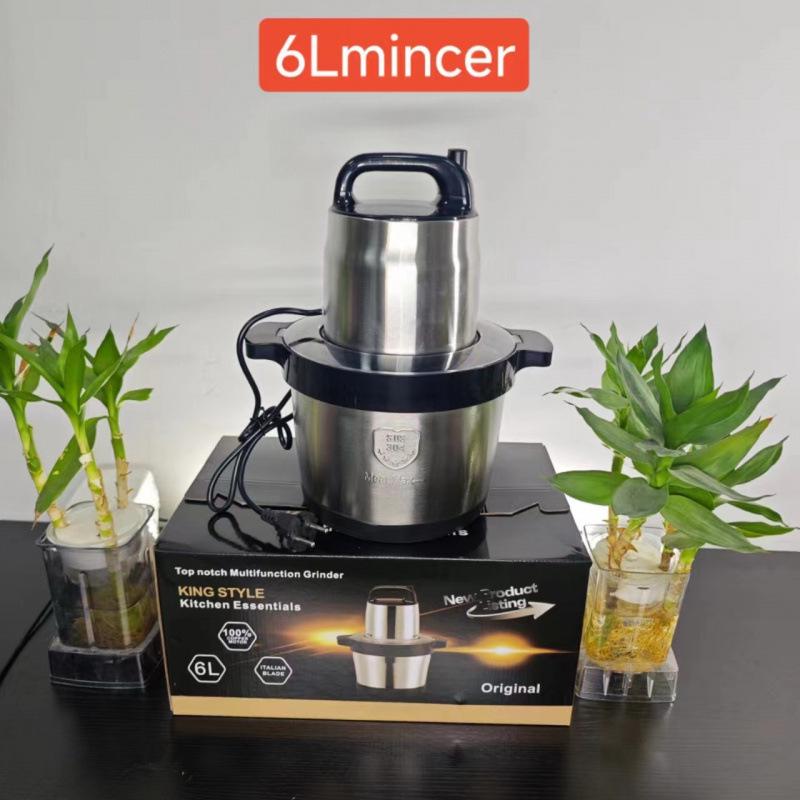 8L Multifunktionaler Edelstahl Fleischwolf & Gemüsemixer - Knoblauchhackmesser