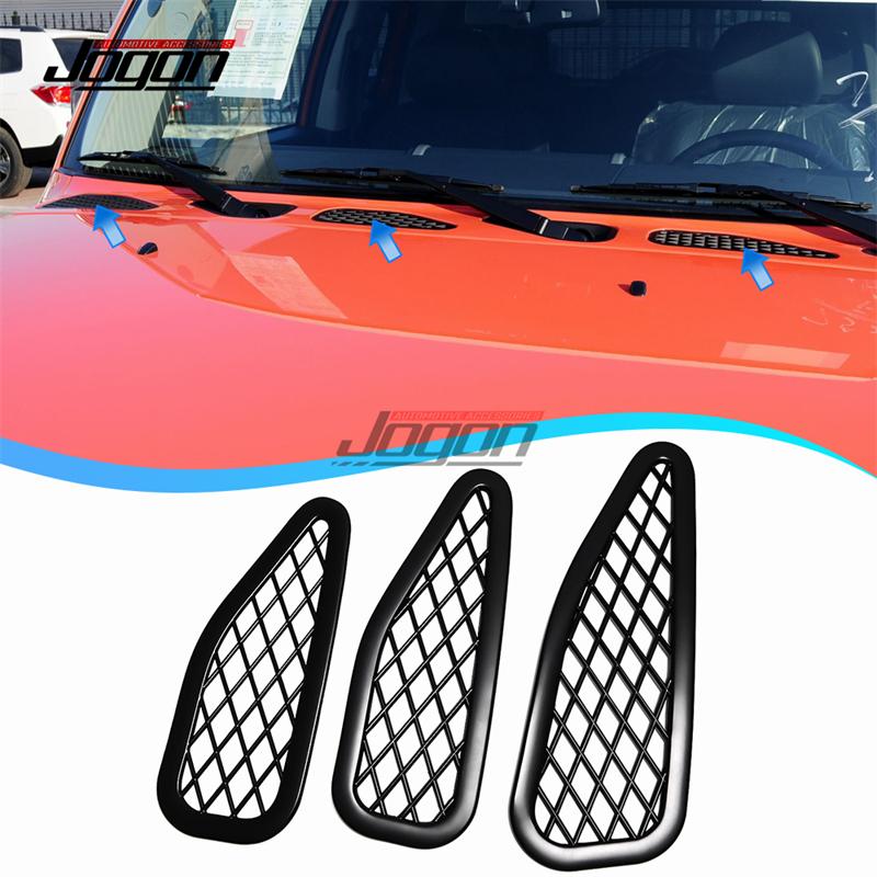 ABS Car Exterior Front Hood Air Vent Frame Stickers & Rear Spare Tire Side Panel Cover Trim For Toyota FJ Cruiser XJ10 2006-