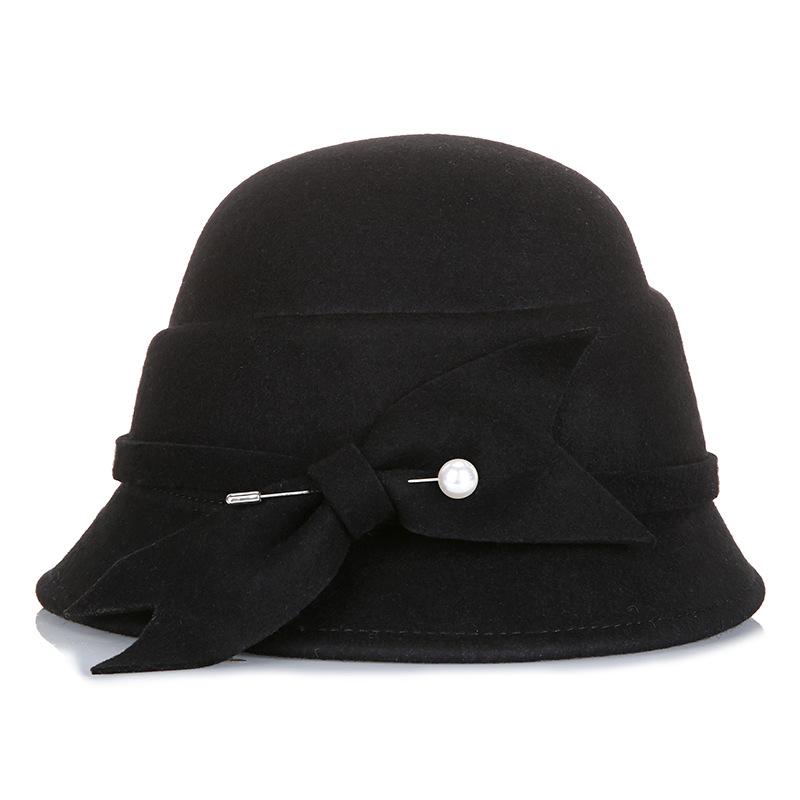 Hat Autumn and Winter New Japanese Women's Pure Wool Special-shaped Warm Fashion Top Hat Handmade Felt Hat