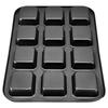 Loaf Baking Pans 12 Cavity Brownie Baking Pan Carbon Steel Muffin Bakeware Cupcake Bread Divider Mold