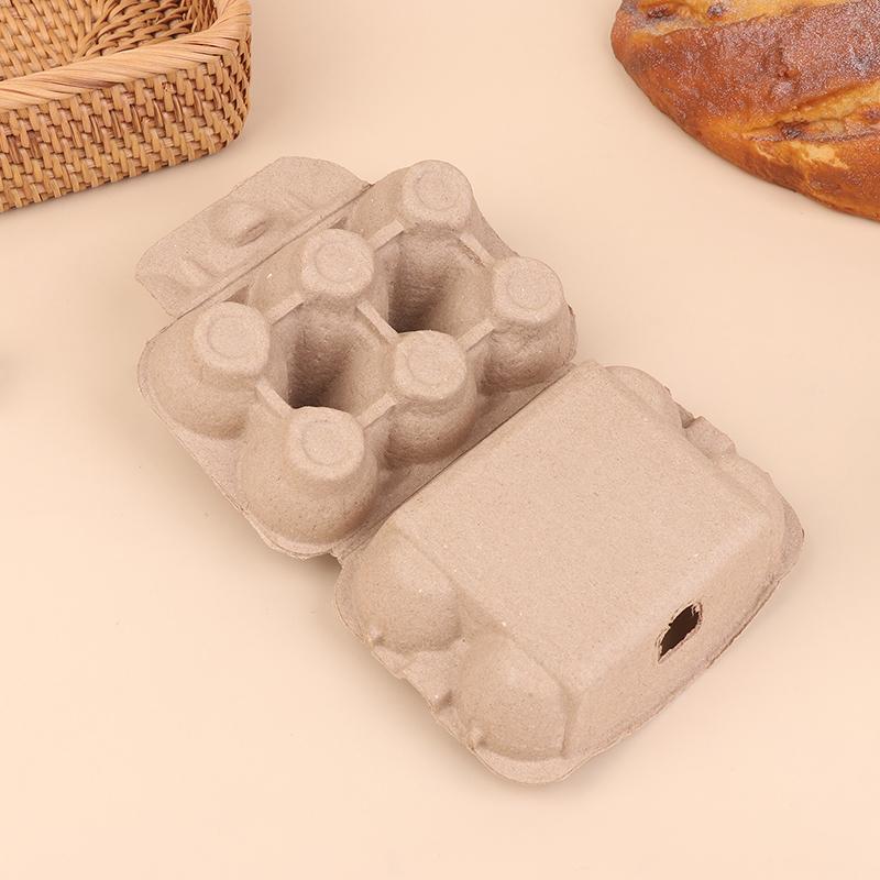 10 Stück Native Eierverpackungsbox Eierablage Zellstoff Eierablage Eierbehälter Erde Eierverpackungsbox Für Familienbauernhof Markt Camping