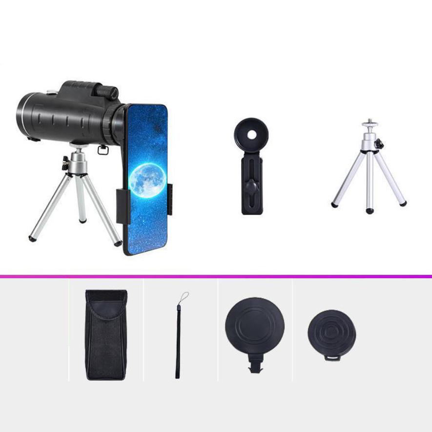 Telescópio profissional de visão noturna de alta potência monocular HD Telescópio adulto para concertos ao ar livre com tripé