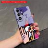 2DFlat Samsung Phone Case Cartoon Guy Shouting with Hand Up and Bird Friend Applicable To Galaxy S22 S23 S24 S25ULTRA S26 A12 A13 A14 A15 A16