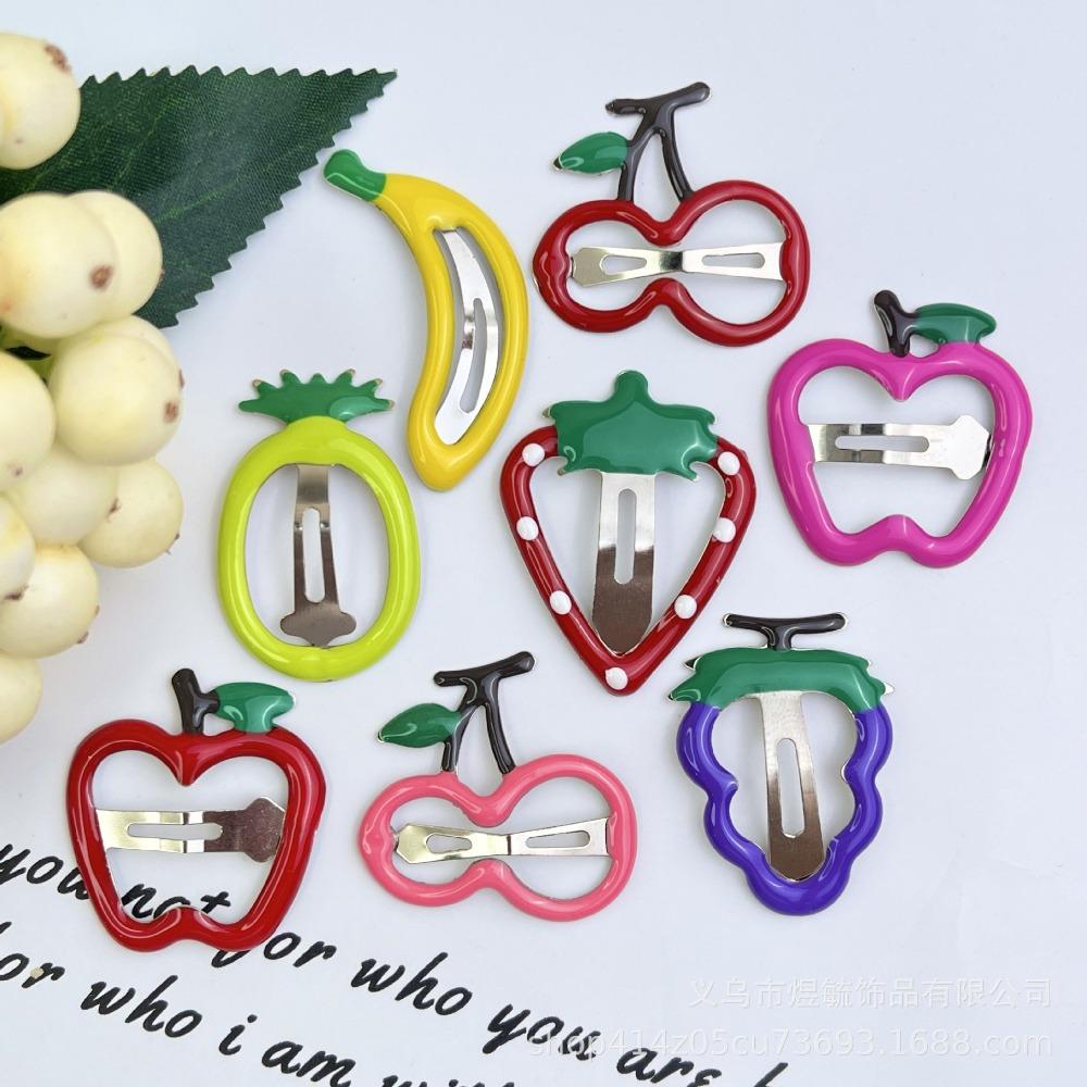 20PCS Fruit Shapes Fruit Hair Clip Bright Color BB Hair Clips Strawberry Hair Clip  Party Decoration Random 20pcs