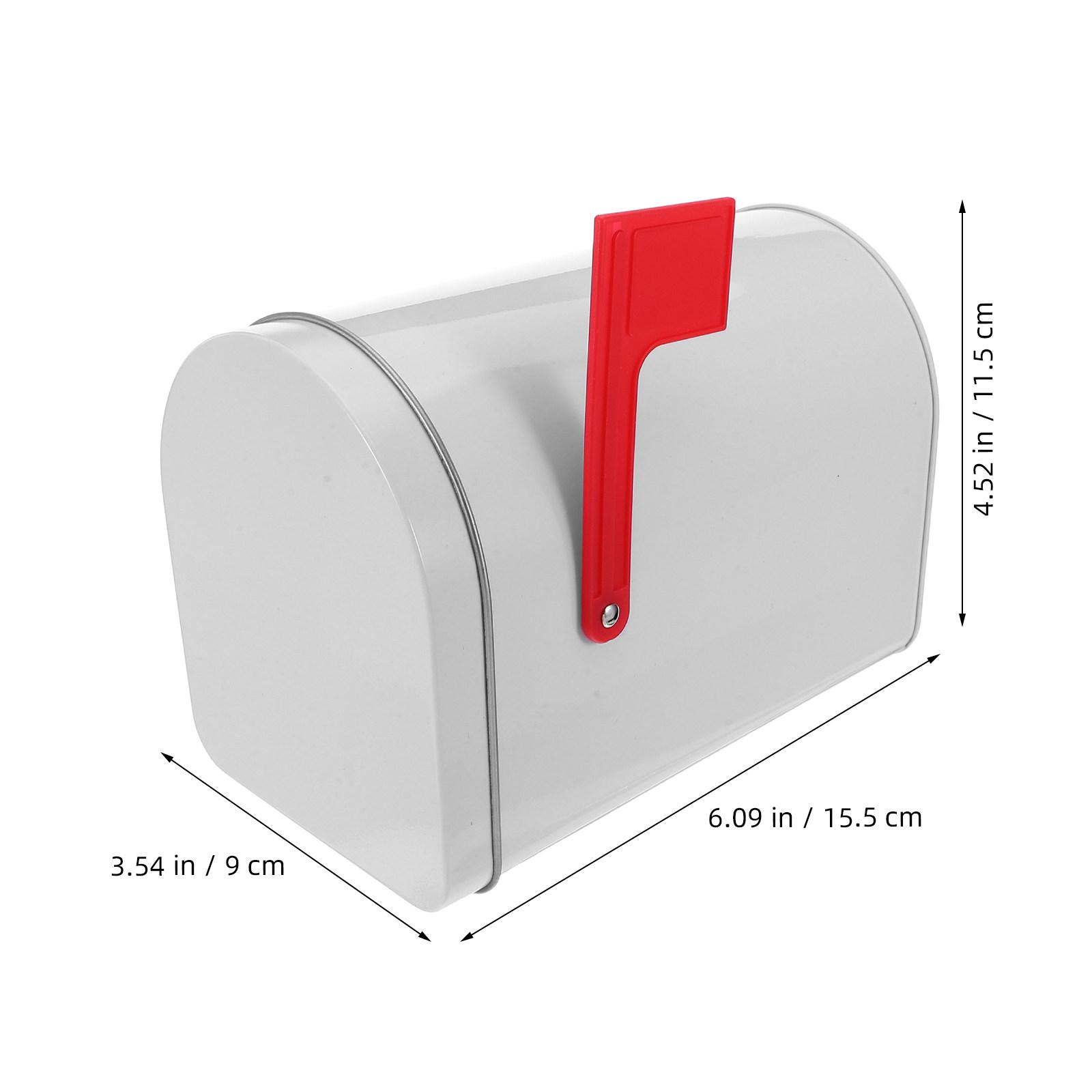 Mini Iron Waterproof Mailbox Mounted Post Box White Outdoor Suggestion Donation Tip Box Lawn Ornament Mailbox белый
